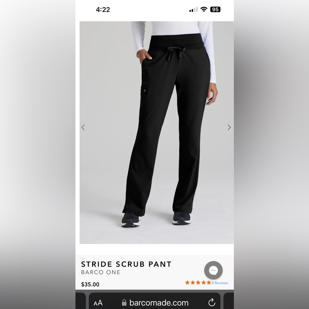 Barco one xs scrub pants black (2 pair)
